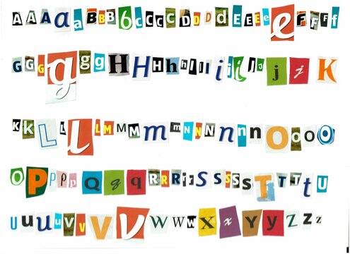Set of ABC Letters - Hand Cut Paper Cut