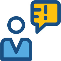 Chat Error Line Vector Icon