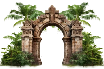 Foto op Canvas Tropical Gateway Isolated On Transparent Background © Yasir