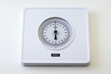 weighting scale on white background