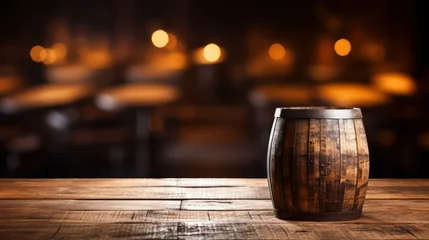 Tafelkleed can on wooden table © Zain Graphics