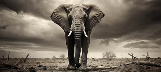 Fotobehang majestic elephant, AI generated © Frédéric Prochasson