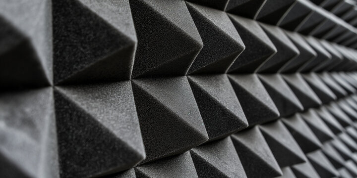 Schallabsorbierende Materialien f&uuml;r Tonstudios. Musikstudio Schallabsorber, Schalld&auml;mmung, Toter Raum, ai generativ