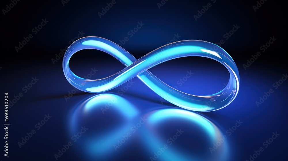 Poster an image of a shiny blue object on a dark background with a reflection on the surface of the image a