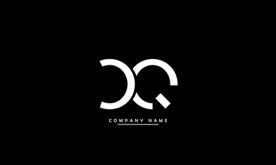 CQ, QC, C, Q Abstract Letters Logo Monogram