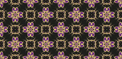 Abstract classic golden pattern. Geometric pattern with gradient. For Wallpaper, presentation, background. Interior design. Fashion print. Illustration made with texture. 
