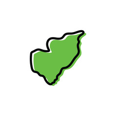 Cantagalo District of Sao Tome vector map illustration.