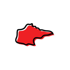 Me-Zochi District of Sao Tome vector map illustration.