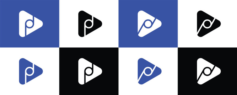 initial P letter | initial D letter | p and d logo | media logo | pd icon symbol for media logo