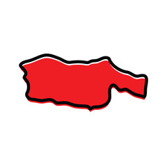 Diourbel region of Senegal vector map illustration