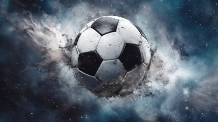 Naklejka premium soccer ball in the dark