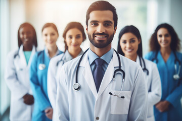 Successful team of medical doctors