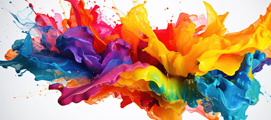 colorful watercolor ink splashes, paint 35