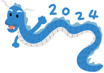 2024 새해 청룡 일러스트