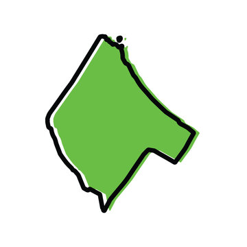 Awdal region of Somalia vector map illustration.