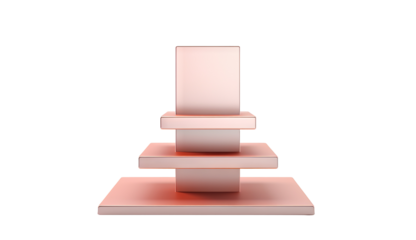 Abstract pedestal podium, cut out