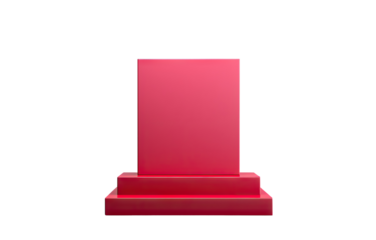Abstract pedestal podium, cut out