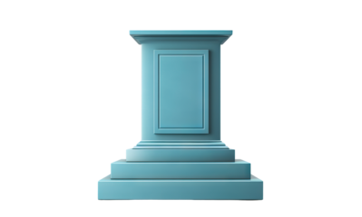 Abstract pedestal podium, cut out