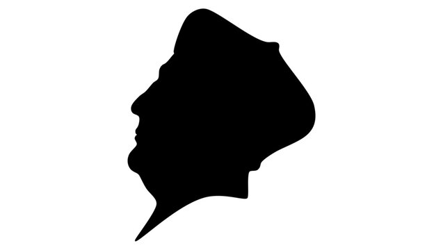 Thomas Wolsey, black isolated silhouette