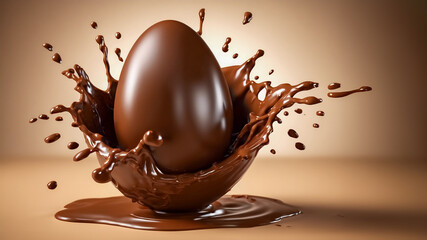 Esplosione Golosa- Uovo di Cioccolato che Si Scioglie in Un'Armonia di Sapori