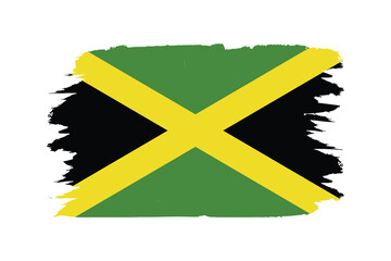 Jamaica flag official colors vector illustration