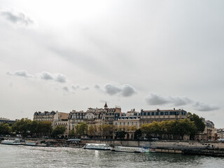 Embankment of the Seine in the center of Paris