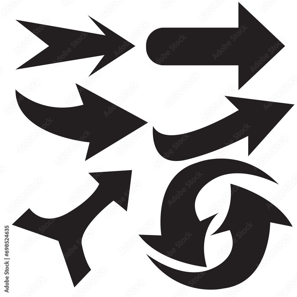 Poster arrows big black set icons. arrow vector collection. arrow icon. arrow. cursor. modern simple arrows