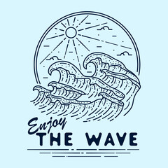 Enjoy the wave monoline design file