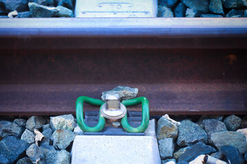 Modern railroad spike or nail.