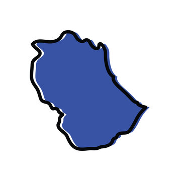 Gabes division of Tunisia vector map illustration.