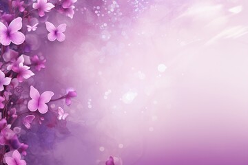 Fototapeta na wymiar Beautiful Delicate Pink Butterfly Banner with Space for Text - Perfect Mothers Day Background