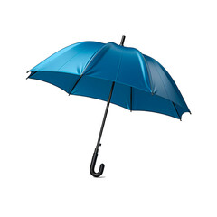Blue umbrella isolated on white background. Clipping path included