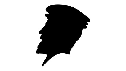 Thomas Gresham, black isolated silhouette