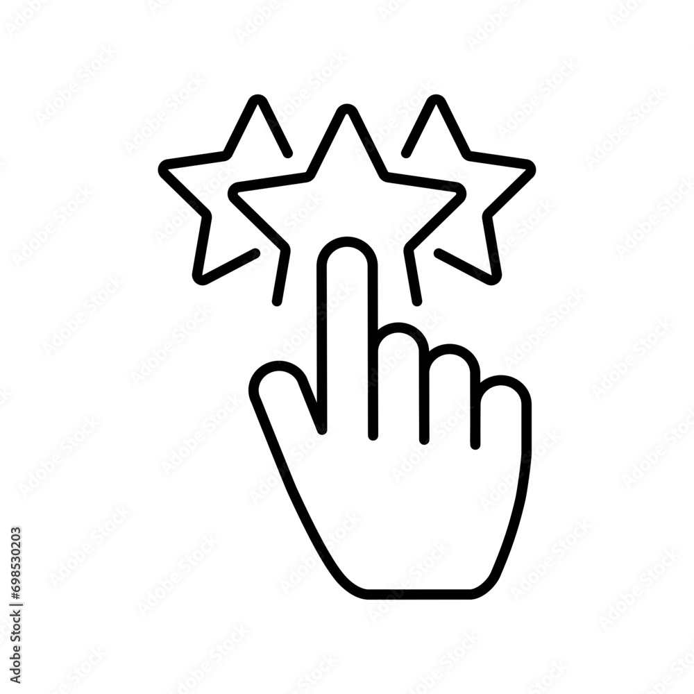 Poster rating icon, set of simple contact us icons for web and mobile app. social media network icon call u
