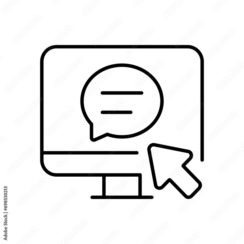 Poster computer icon. set of simple contact us icons for web and mobile app. social media network icon call