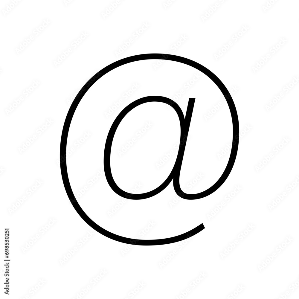 Poster email icon, simple contact us icons for web and mobile app. social media network icon call us email 