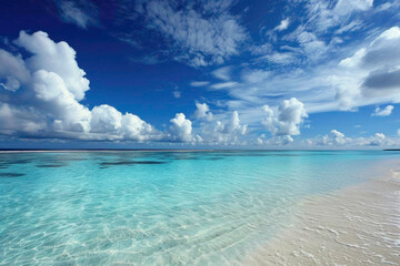 tropical beach scene, beautiful nature, generative ai