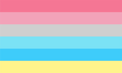 Genderflux Pride Flag. Genderflux flag vector illustration.