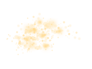 Abstract transparent light background with bokeh effects in yellow colors. Transparency only in PNG format