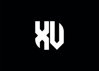 Monogram Letter XV Logo Design vector template