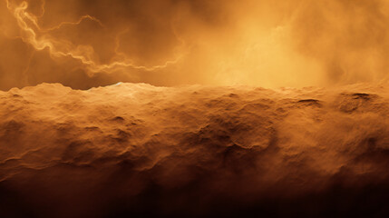 The surface of Venus with its thick cloud-covered atmosphere as seen from a space probe. - obrazy, fototapety, plakaty