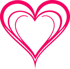 Heart outline logo vector illustration. Love Heart symbol stylized design element