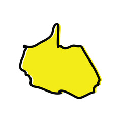 Madre de Dios region of Peru vector map illustration.