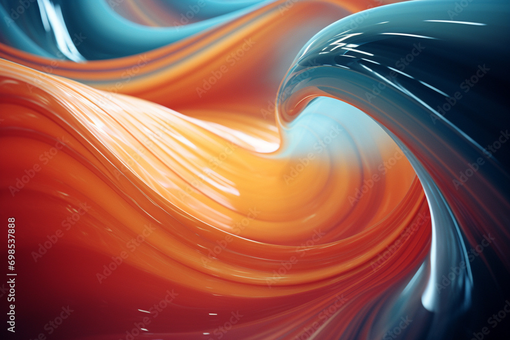 Poster Vibrational waves of abstract forms representing the resonance achieved when aligning personal values and goals.