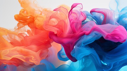 Fototapeta premium abstract colorful powder dust flour explode particle of dust flying around celebrate festive bacjkground concept