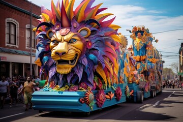 Vancouver Carnaval 2016, Vancouver, America, A colorful parade signifying a citywide carnival, AI Generated