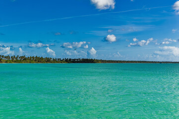 Daily scene of Saona island landscape at Dominican Republic.