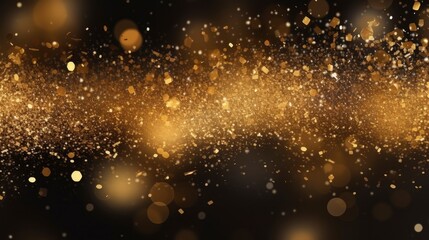 Fototapeta na wymiar Gold sparkle particles abstract Background