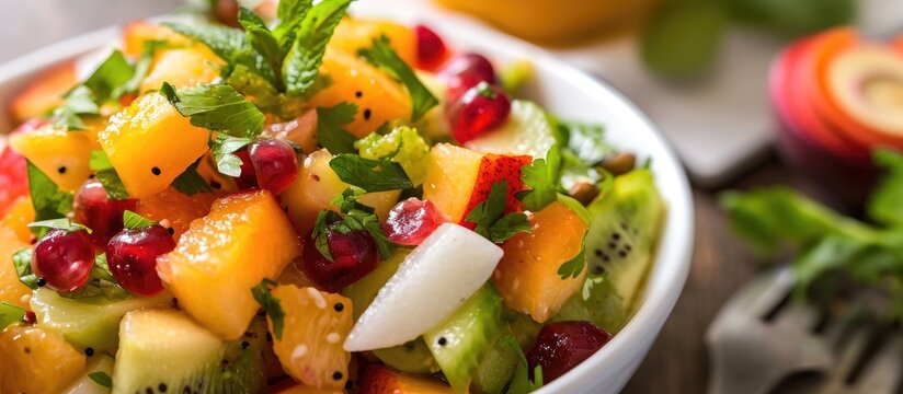 Fruit Chaat is a zesty Indian dish made with chilled fruits and spices.