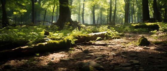 Sunshine. Sunlight passing through the leaves
